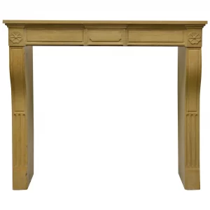 Antiker Kalkstein-Kaminsims Louis XVI