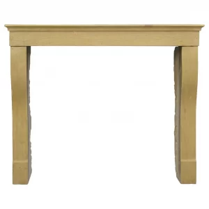 Antiker französischer Kalkstein-Kaminsims