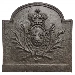 Antike Kaminplatte / Rückwand "Wappen des Hauses Bourbon".