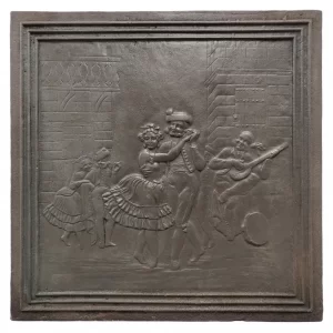 Antike Kaminplatte / Rückwand "Ein tanzendes Paar"