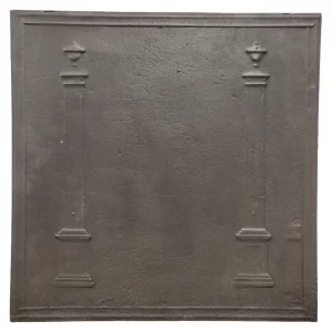 Antike Kaminplatte / Rückwand "Zwei mächtige Säulen"