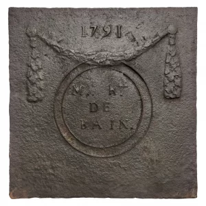 Antike Kaminplatte / Rückwand aus 1791