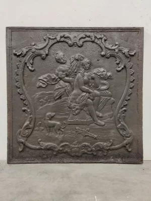 Antike Kaminplatte / Rückwand "Das Bad der Diana"