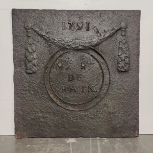 Antike Kaminplatte / Rückwand aus 1791