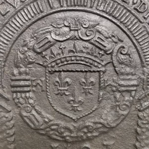 Antike Kaminplatte / Rückwand "Wappen, datiert 1603".