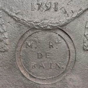 Antike Kaminplatte / Rückwand aus 1791