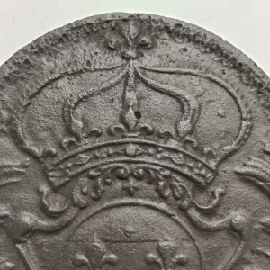 Antike Kaminplatte / Rückwand "Wappen des Hauses Bourbon"