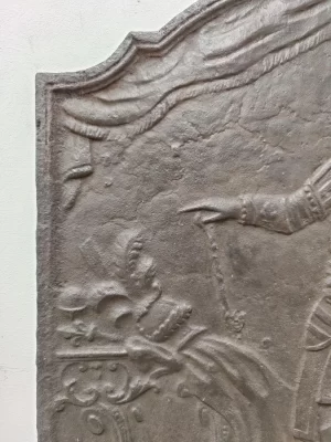 Antike Kaminplatte / Rückwand "Louis XVI, Louis der Letzte"