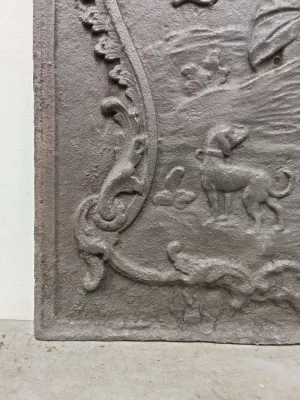 Antike Kaminplatte / Rückwand "Das Bad der Diana"