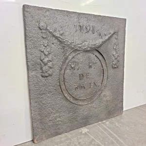 Antike Kaminplatte / Rückwand aus 1791