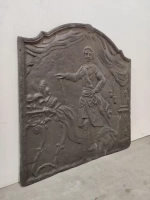 Antike Kaminplatte / Rückwand "Louis XVI, Louis der Letzte"