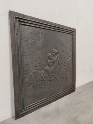 Antike Kaminplatte / Rückwand "Ein tanzendes Paar"