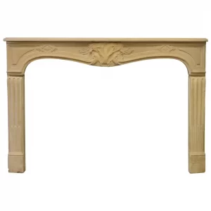 Lovely antique limestone Louis XV fireplace mantel. Nice warm colored limestone mantel, beautifully decorated. Sides are not original, nice patina and in overall good condition.  Sold by Schermerhorn Antique Fireplaces. Details Dimensions Height: 42.13 in. (107 cm) Width: 62.8 in. (159.5 cm) Depth: 11.82 in. (30 cm) Style Louis XV (In the Style Of) Materials and Techniques Limestone Place of Origin France Period 19th Century Date of Manufacture 19th Century Condition Good Additions or alterations made to the original: Sides are not original. Wear consistent with age and use.