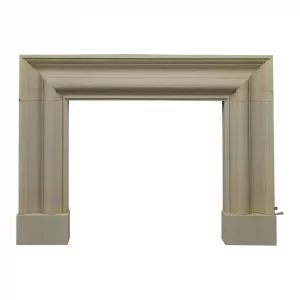 Beeindruckender Kalkstein-Bolection-Kamin